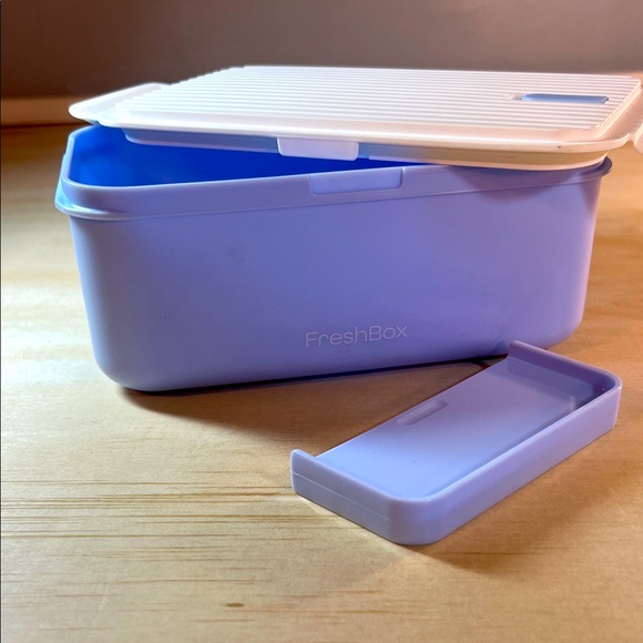 Fresh box lunch container adjustable divider removable ice pack steam vent - Picture 1 of 5